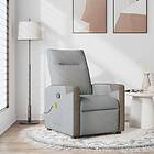 vidaXL Massagefåtölj ljusgrå tyg
