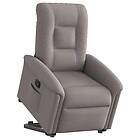 vidaXL Reclinerfåtölj med uppresningshjälp taupe tyg