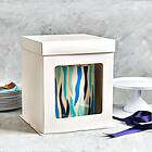 FunCakes Hög tårtlåda med fönsterruta Vit, 26 x 26 x 29 cm