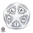 D20 White & black Card Game Level Counter