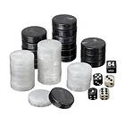 Backgammon spelpjässet svart/vit 28 mm