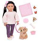 Our Generation Doll Jin w/dog (731442)