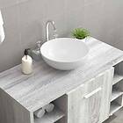 vidaXL Handfat vit 28x28x10 cm keramik