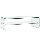 vidaXL Soffbord genomskinlig 98x45x31 cm härdat glas