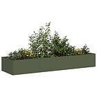 vidaXL Planteringskärl olivgrön 280x80x40 cm stål