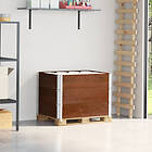 vidaXL Pallkragar 3 st brun 80x60 cm massivt furu