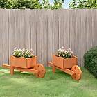 vidaXL Blomkrukor 2 st 47x15x19 cm massiv gran