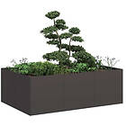 vidaXL Planteringskärl svart 120x80x40 cm stål