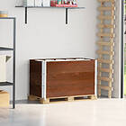 vidaXL Pallkragar 3 st brun 100x50 cm massivt furu