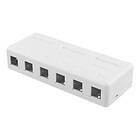 Deltaco Surface Mount Box For Keystone 6 ports White