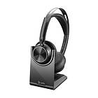 Poly Voyager Focus 2 UC Headset +USB-A to USB-C Cable +Charging Stand (7S4L6AA)