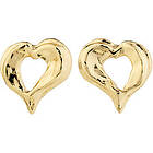 Pilgrim 11251-2003 TIDE Heart Earrings Gold Plated 1 set