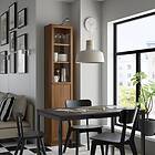 IKEA BILLY OXBERG bokhylla med panel-/vitrindörr 40x30x202 cm
