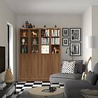 IKEA BILLY OXBERG bokhyllekomb med panel/glasdörrar 160x30x202 cm