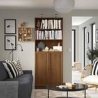 IKEA BILLY OXBERG bokhylla med dörrar 80x30x202 cm