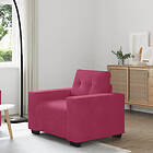vidaXL Soffstol vinröd 59 cm sammet