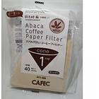 Cafec ABACA Cone-Shaped filterpapper 1 kopp. brun 40 st
