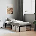 vidaXL Sängram metall svart 75x190 cm