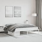 vidaXL Sängram metall vit 180x200 cm