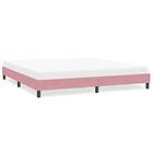 vidaXL Sängram utan madrass rosa 200x220 cm sammet