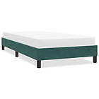 vidaXL Sängram utan madrass mörkgrön 80x210 cm sammet