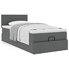 vidaXL Ottoman säng med madrass mörkgrå 90x200 cm tyg