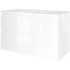 Sanibell Proline möbelpaket, 101x46 cm, vit högglans