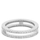 Snö Of Sweden Rio Double Stone Ring Silver Clear L