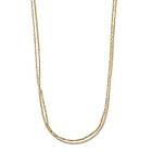Snö Of Sweden Mayfair Double Necklace Plain Gold 42 cm