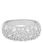 Snö Of Sweden Rio Wide Stone Ring Silver Clear M