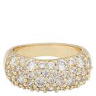 Snö Of Sweden Rio Wide Stone Ring Gold Clear M