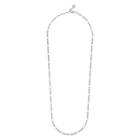 Snö Of Sweden Row Small Chain Necklace Plain Silver 45 cm