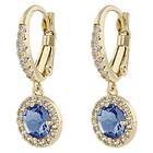 Snö Of Sweden Seine Pendant Earrings Gold Light Blue Onesize