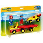 Playmobil 1.2.3 6761 Racing Car with Transporter 