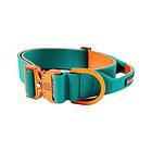 Orange BullyBillow Combat Hundhalsband med Handtag Turkos och 5 cm (L)