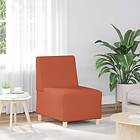 vidaXL Soffstol röd orange 55 cm manchestertyg