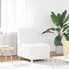 vidaXL Soffstol vit 55 cm konstläder