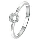 Lykka Elegance vitguld diamantring rund
