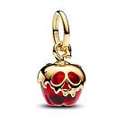 Pandora Disney x Villains Evil Queen apple 14k gold-plated dangle with red Murano glass 763421C01