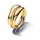 Pandora Essence Organically Shaped Stacking Rings 14k Gold-plated ring 14K
