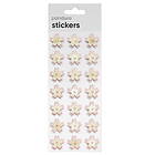 Panduro Hobby Stickers, 3D-klistermärken blommor med pistiller & pärla, 21 st.