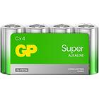 GP Batteries Super Alkaline Battery, Size C, 14A/LR14, 1,5V, 4-pack