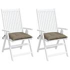 vidaXL Palldynor 2 st taupe 50x50x7 cm oxfordtyg