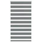 vidaXL Rullgardin zebra mörkgrå 70x100 cm tyg bredd 65,9 cm polyester
