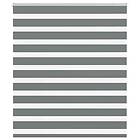 vidaXL Rullgardin zebra mörkgrå 135x150 cm tyg bredd 130,9cm polyester