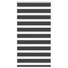 vidaXL Rullgardin zebra svart 80x100 cm tyg bredd 75,9 cm polyester