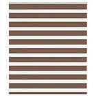 vidaXL Rullgardin zebra brun 125x100 cm tyg bredd 120,9 cm polyester