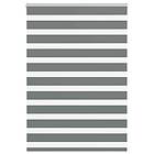 vidaXL Rullgardin zebra mörkgrå 95x150 cm tyg bredd 90,9 cm polyester