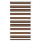 vidaXL Rullgardin zebra brun 80x100 cm tyg bredd 75,9 cm polyester