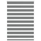 vidaXL Rullgardin zebra mörkgrå 110x100 cm tyg bredd 105,9cm polyester